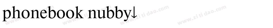 phonebook nubby字体转换
